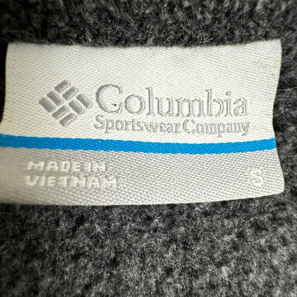 Columbia Gray Fleece Full Zip Jacket Size Small Outdoor Minimalist Neutral Women - Picture 6 of 7